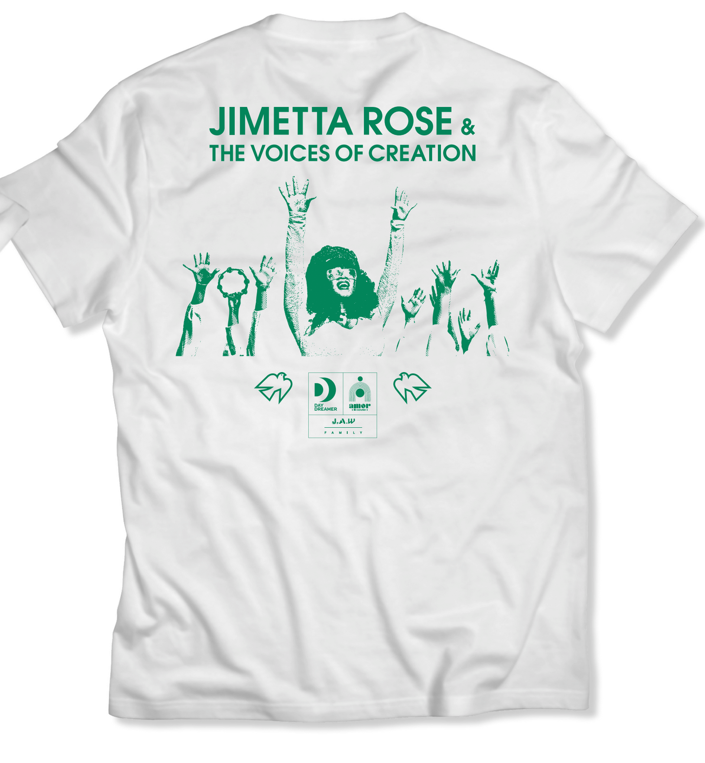 Jimetta Rose & VoC | August Tour T Shirt by Carhartt | Short Sleeve White/Green