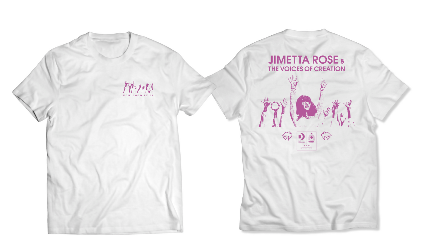 Jimetta Rose & VOC | August Tour T Shirt by Carhartt | Short Sleeve White/Pink