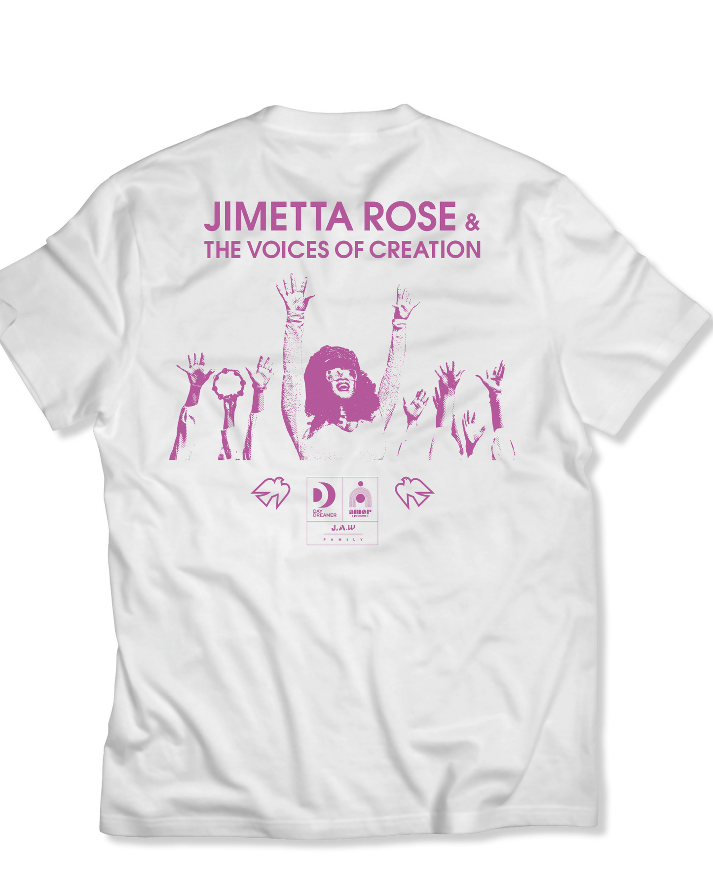 Jimetta Rose & VOC | August Tour T Shirt by Carhartt | Short Sleeve White/Pink