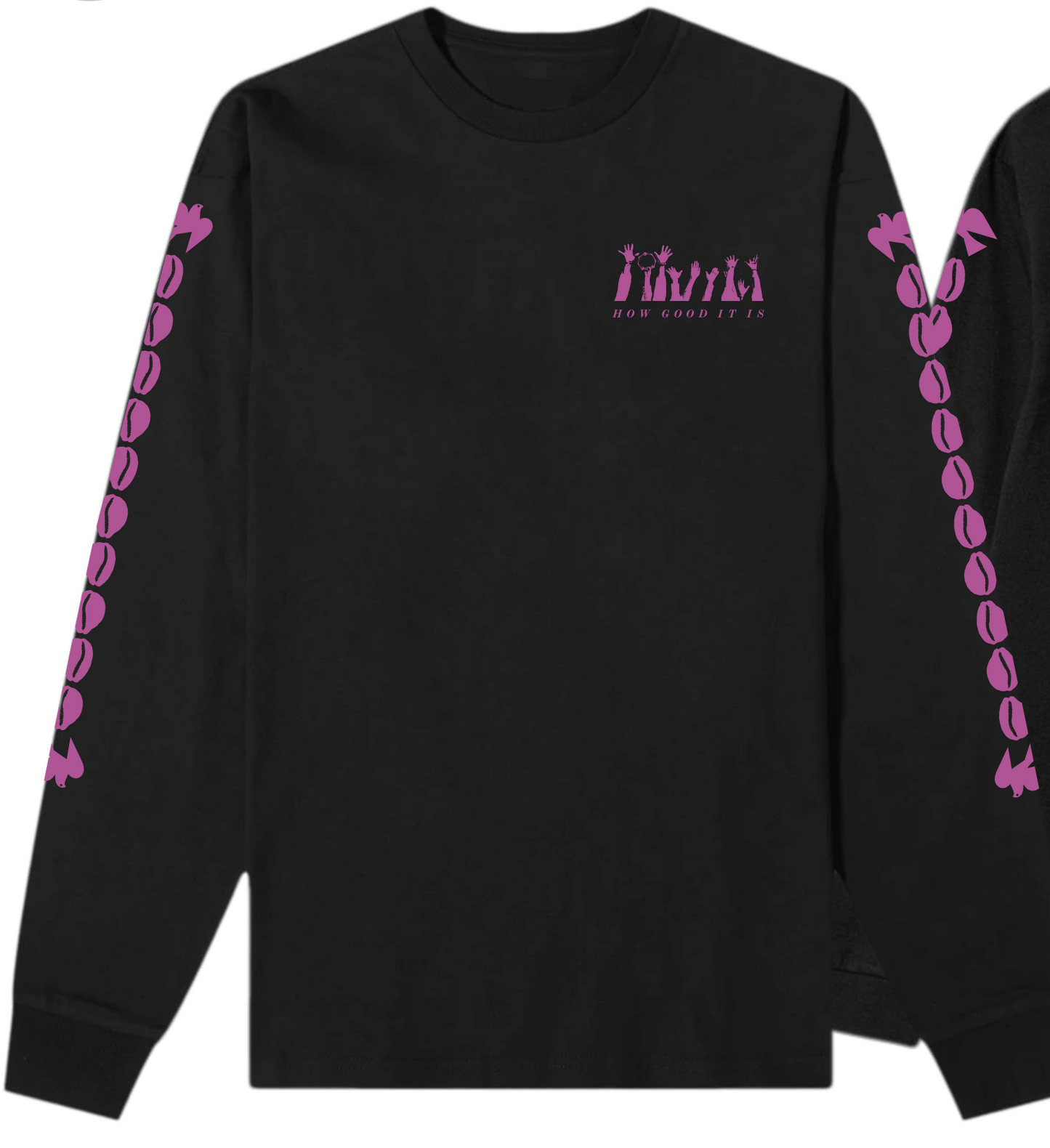 Jimetta Rose & VoC | August Tour T Shirt by Carhartt | Long Sleeve Black/Pink