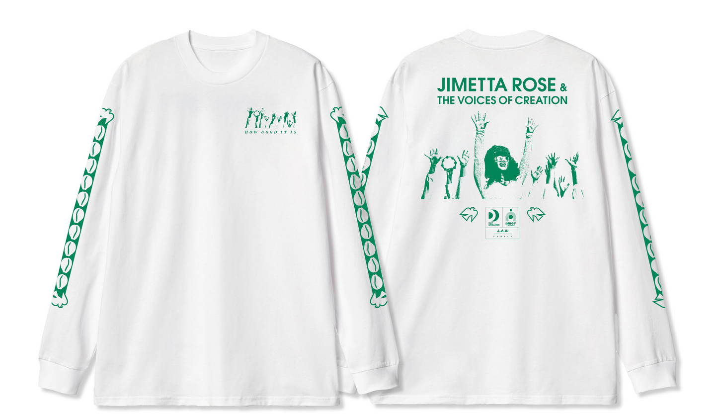 Jimetta Rose & VoC | August Tour T Shirt by Carhartt | Long Sleeve White/Green