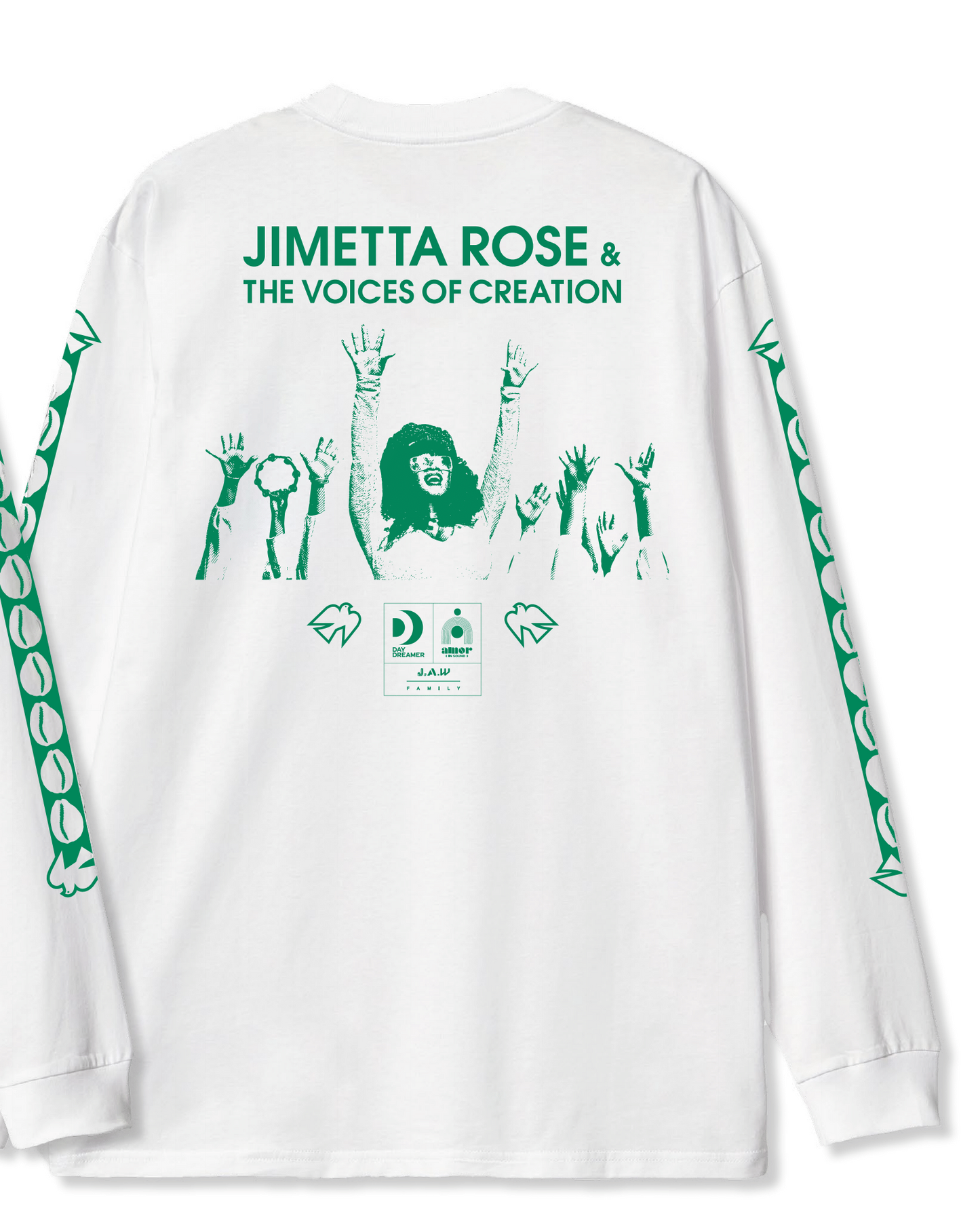Jimetta Rose & VoC | August Tour T Shirt by Carhartt | Long Sleeve White/Green